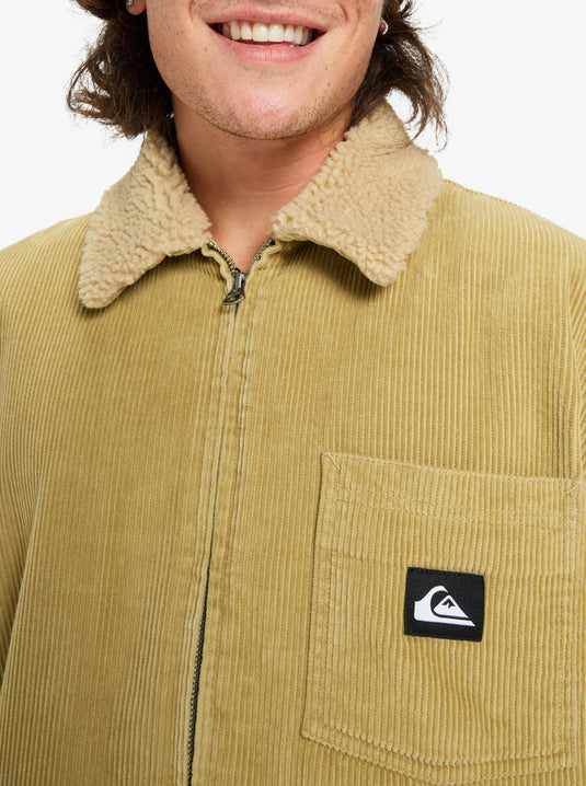 Quiksilver Men's Dna Sherpa Harrington Jacket Sponge EQYJK04201_TKP0