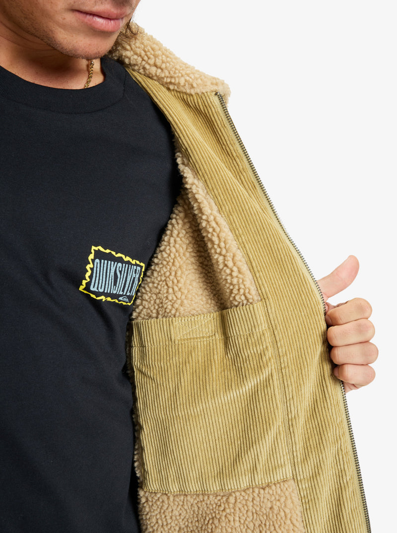 Load image into Gallery viewer, Quiksilver Men&#39;s Dna Sherpa Harrington Jacket Sponge EQYJK04201_TKP0
