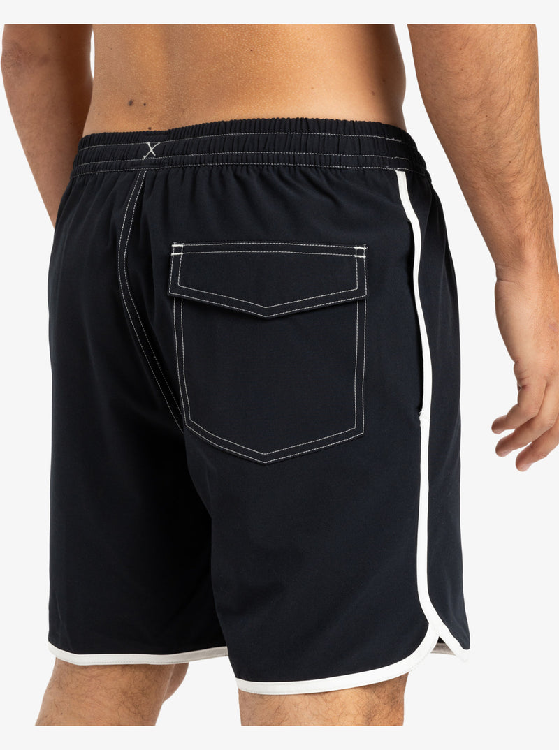 Load image into Gallery viewer, Quiksilver Men&#39;s Original Scallop 17&quot; Swim Shorts Black EQYJV04110_KVJ0
