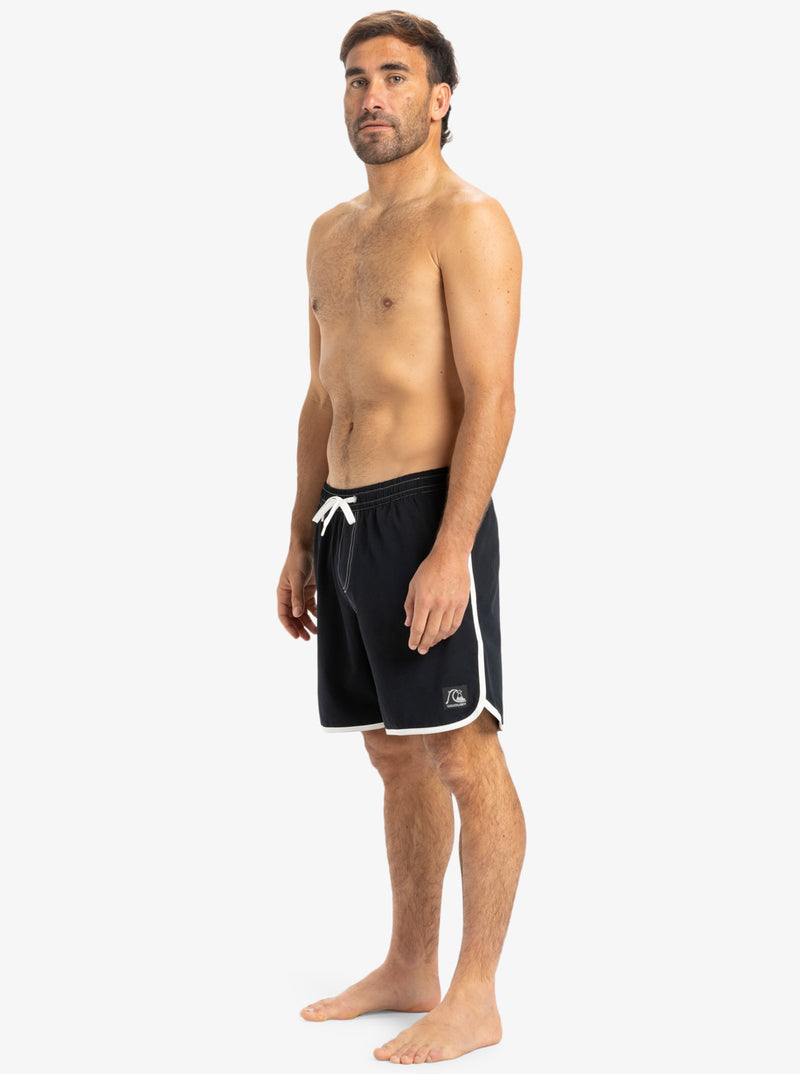 Load image into Gallery viewer, Quiksilver Men&#39;s Original Scallop 17&quot; Swim Shorts Black EQYJV04110_KVJ0
