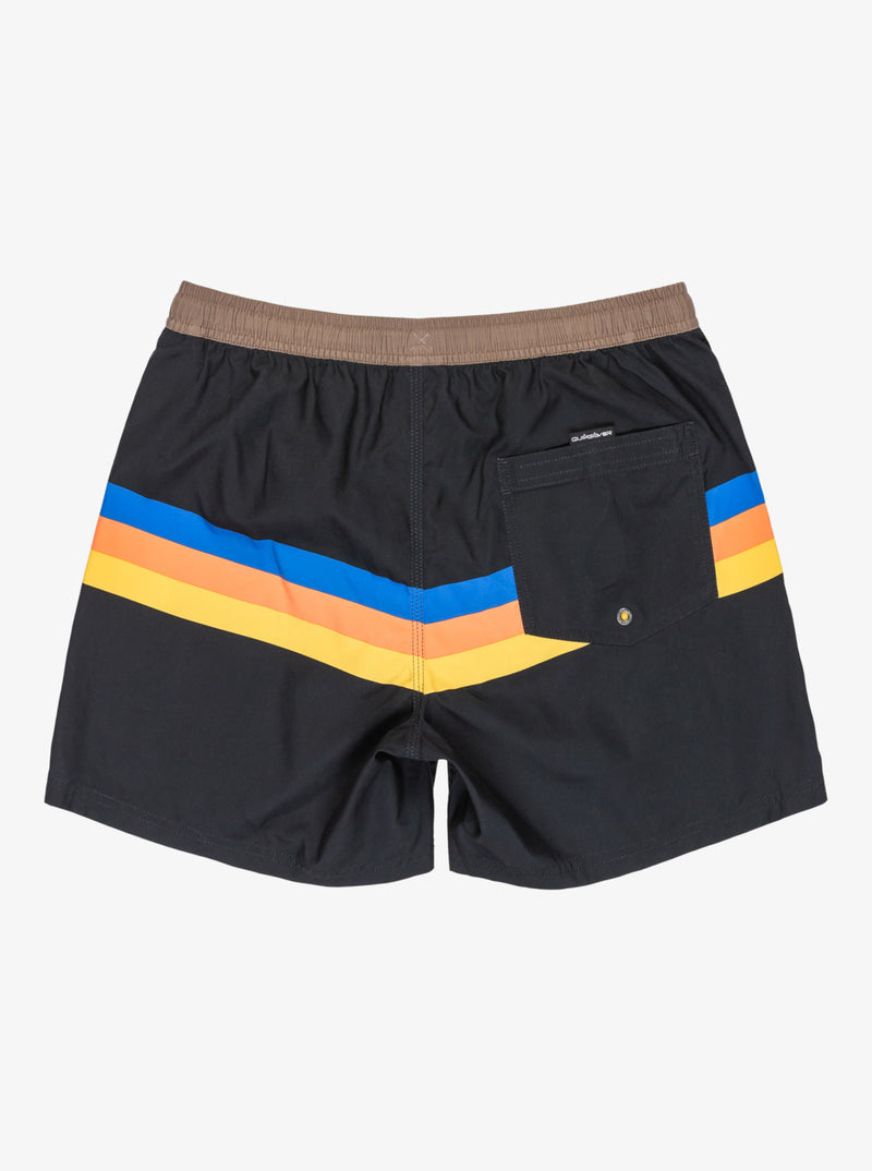 Load image into Gallery viewer, Quiksilver Men&#39;s Everyday Straight 15&quot; Swim Shorts Black Retro Stripe EQYJV04121_KVJ5
