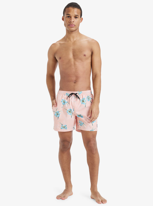 Quiksilver Men's Everyday Straight 15" Swim Shorts Peach Parfait Backyards EQYJV04121_ME7