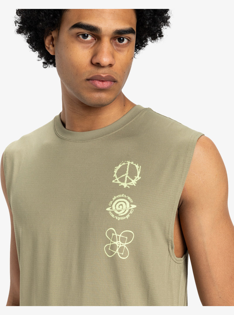 Load image into Gallery viewer, Quiksilver Men&#39;s Lap Time Muscle Tank Top Aloe EQYKT04376-TMZ0
