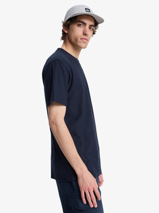 Quiksilver Men's Slub Roundneck Short Sleeve T-Shirt Dark Navy EQYKT04391_KTP0