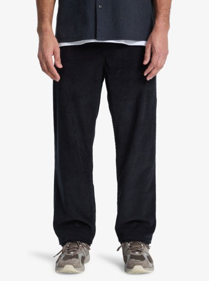 Load image into Gallery viewer, Quiksilver Men&#39;s Tacer Regular Cord Pants Black EQYNP03315-KVJ0
