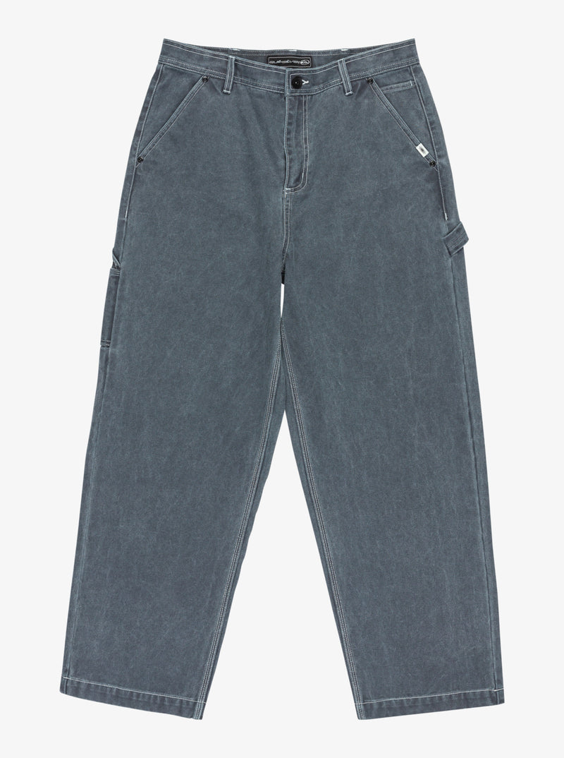 Load image into Gallery viewer, Quiksilver Men&#39;s Mercury Straight Out Wide Cargo Pants Black EQYNP03325-KVJ0
