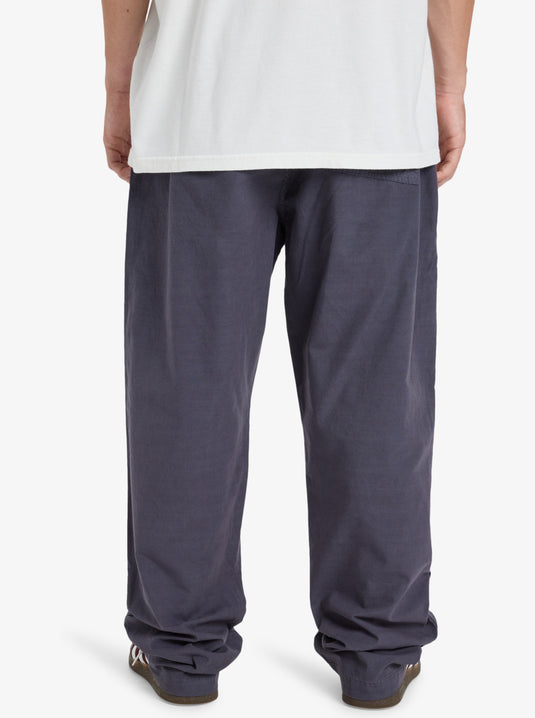 Quilsilver Men's Double Crown Elastic Waist Pants India Ink EQYNP03326-KSH0