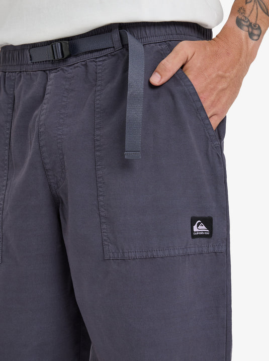 Quilsilver Men's Double Crown Elastic Waist Pants India Ink EQYNP03326-KSH0