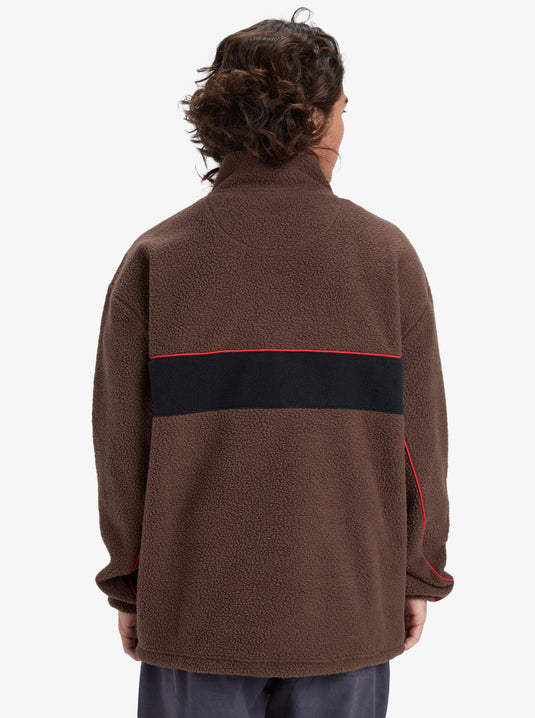 Quiksilver Men's Omni Sherpa Half-Zip Technical Fleece Chocolate Brown EQYPF03064_CSD0