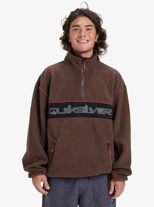 Quiksilver Men's Omni Sherpa Half-Zip Technical Fleece Chocolate Brown EQYPF03064_CSD0