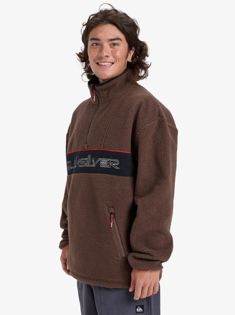 Load image into Gallery viewer, Quiksilver Men&#39;s Omni Sherpa Half-Zip Technical Fleece Chocolate Brown EQYPF03064_CSD0
