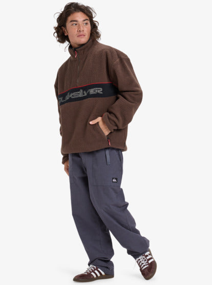 Quiksilver Men's Omni Sherpa Half-Zip Technical Fleece Chocolate Brown EQYPF03064_CSD0
