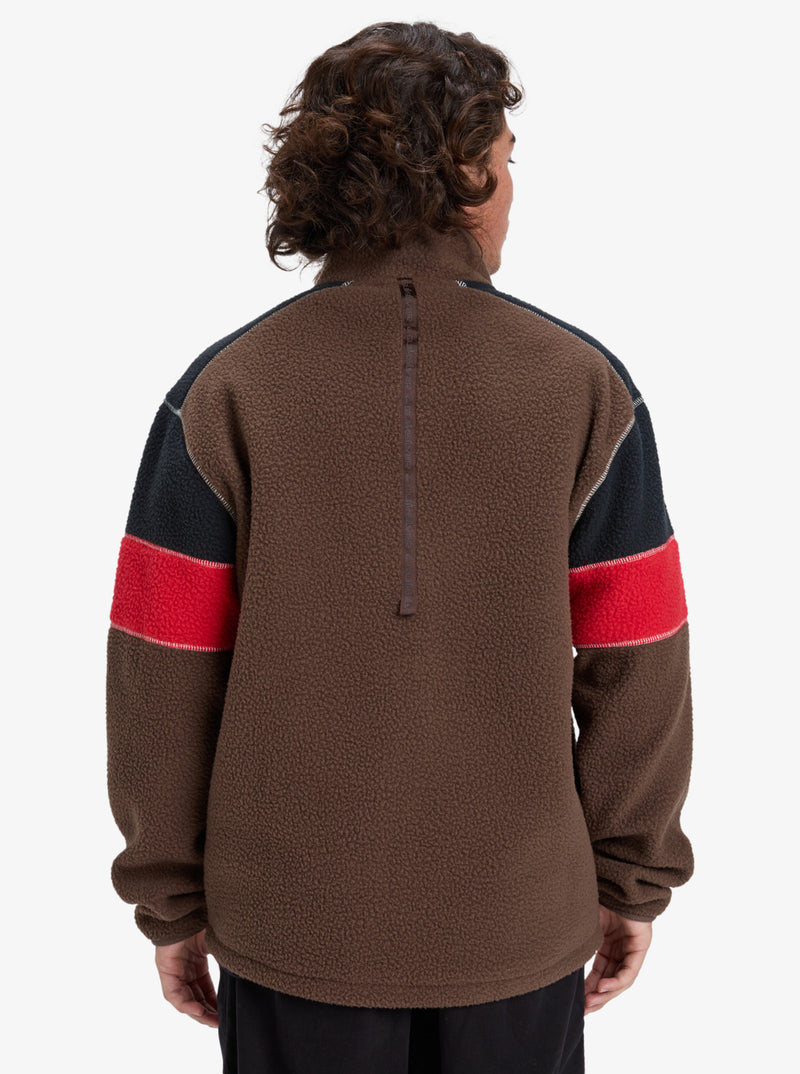 Load image into Gallery viewer, Quiksilver Men&#39;s Clean Coast Block Full Zip Fleece Chocolate Brown EQYPF03065_CSD0
