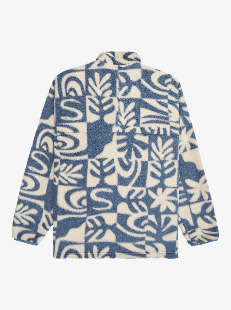 Load image into Gallery viewer, Quiksilver Men&#39;s Clean Coast Full Zip Fleece China Blue Desert Checker EQYPF03066-BND6
