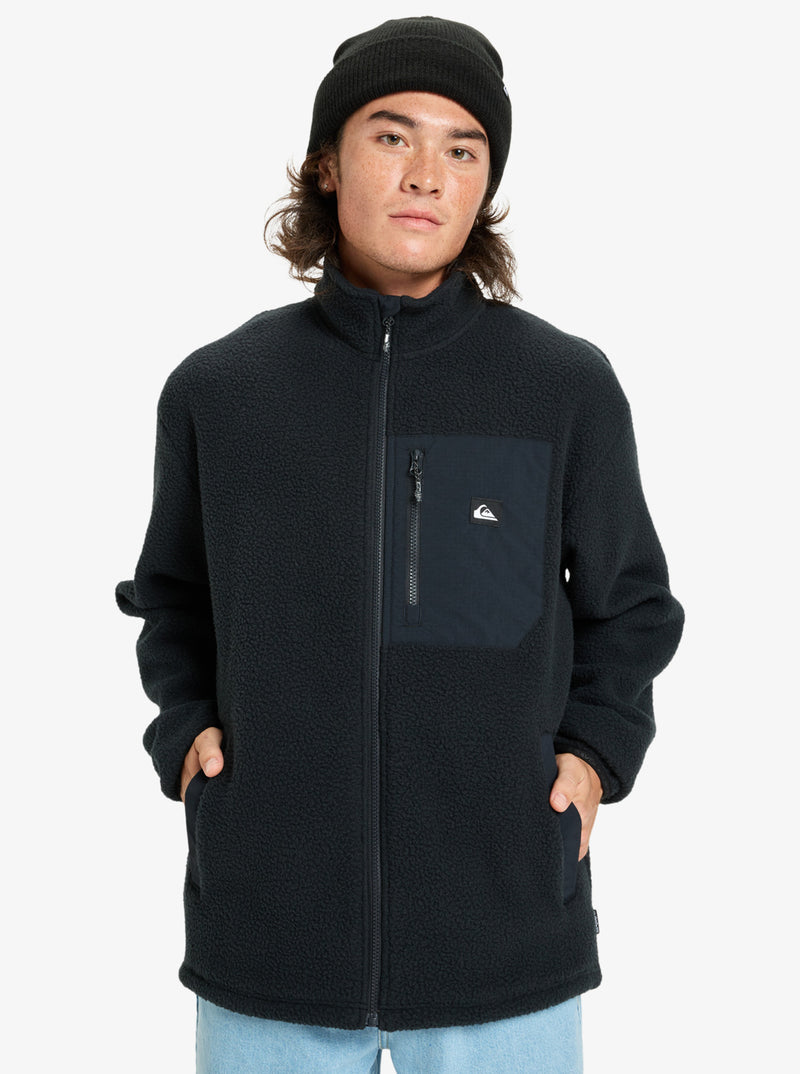 Load image into Gallery viewer, Quiksilver Men&#39;s Clean Coast Full Zip Fleece Black EQYPF03066-KVJ0
