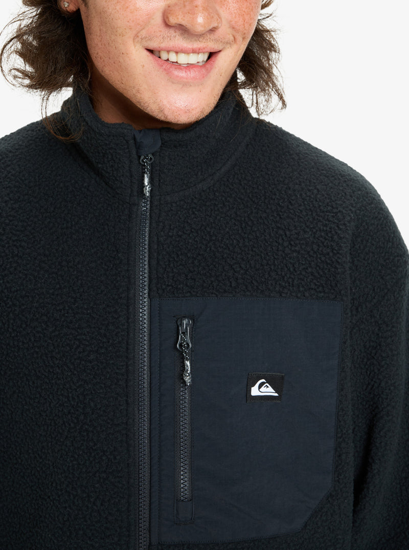 Load image into Gallery viewer, Quiksilver Men&#39;s Clean Coast Full Zip Fleece Black EQYPF03066-KVJ0
