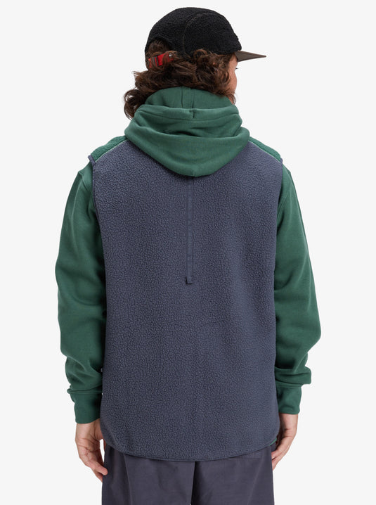 Quiksilver Men's Clean Coast Gillet Full Zip Fleece India Ink EQYPF03067-KSH0