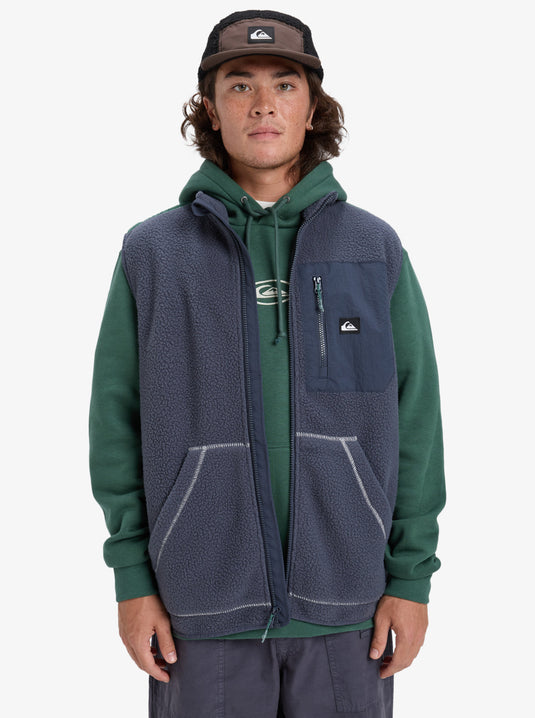 Quiksilver Men's Clean Coast Gillet Full Zip Fleece India Ink EQYPF03067-KSH0