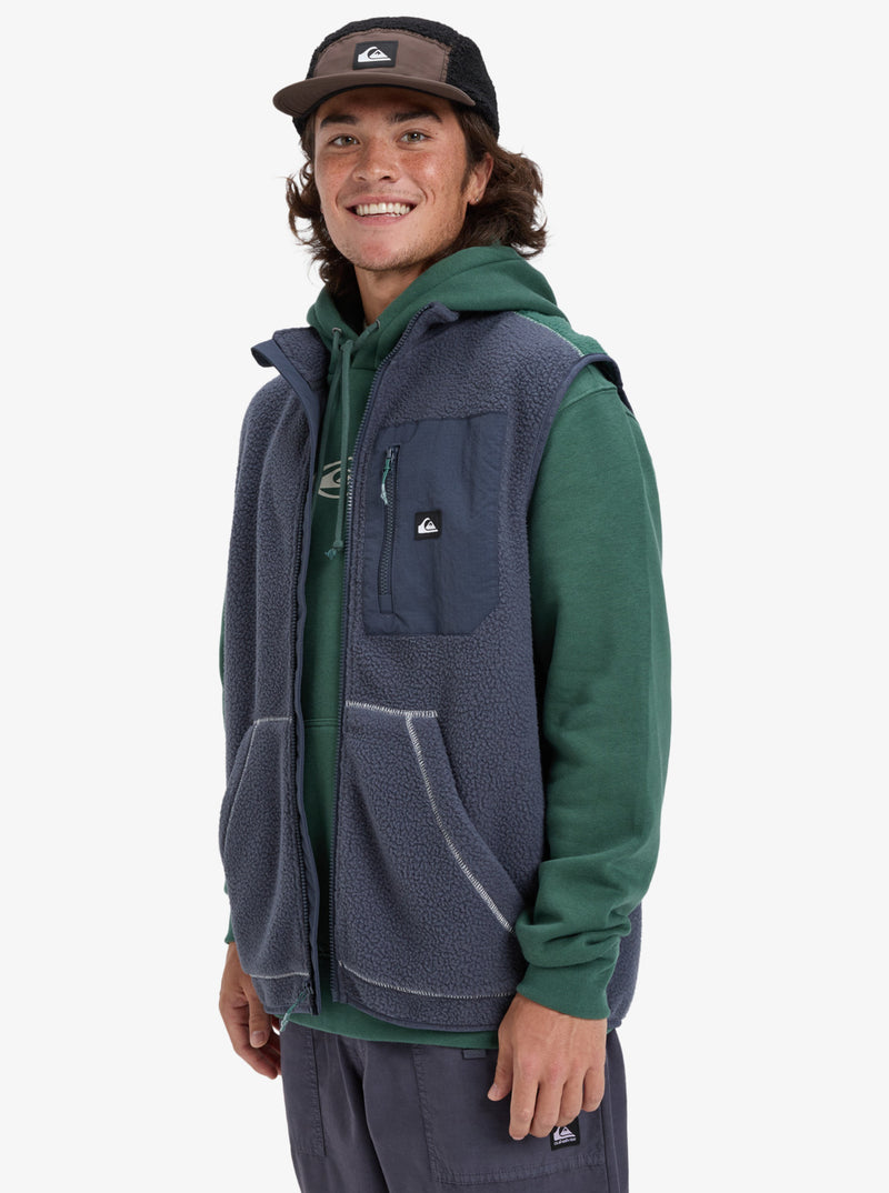 Load image into Gallery viewer, Quiksilver Men&#39;s Clean Coast Gillet Full Zip Fleece India Ink EQYPF03067-KSH0
