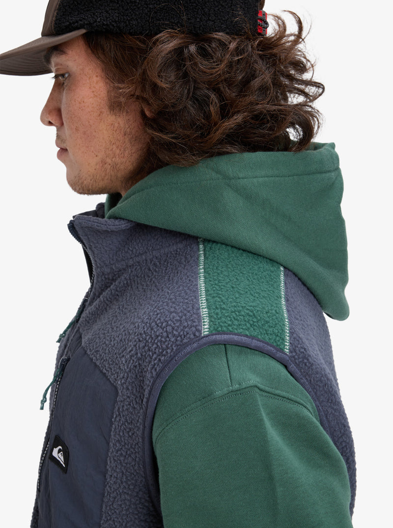 Load image into Gallery viewer, Quiksilver Men&#39;s Clean Coast Gillet Full Zip Fleece India Ink EQYPF03067-KSH0
