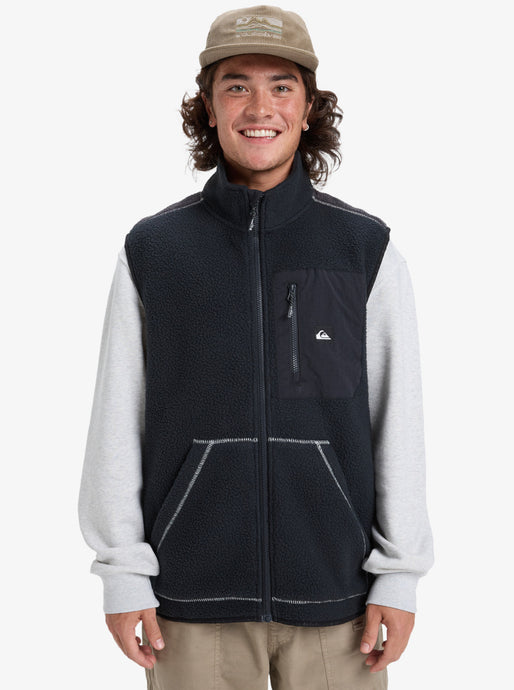 Quiksilver Men's Clean Coast Gillet Full Zip Fleece Black EQYPF03067-KVJ0