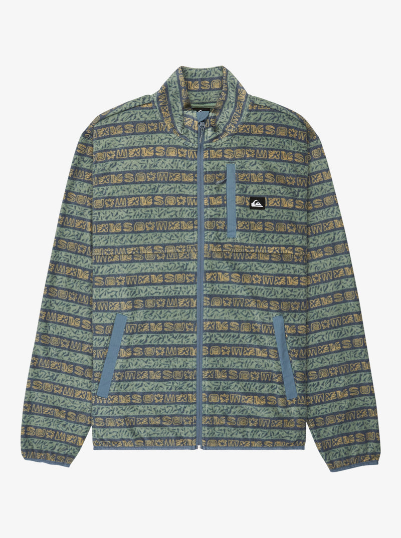 Load image into Gallery viewer, Quiksilver Men&#39;s No Destination Full Zip Fleece Granite Terra Stripe EQYPF03071-GGV6
