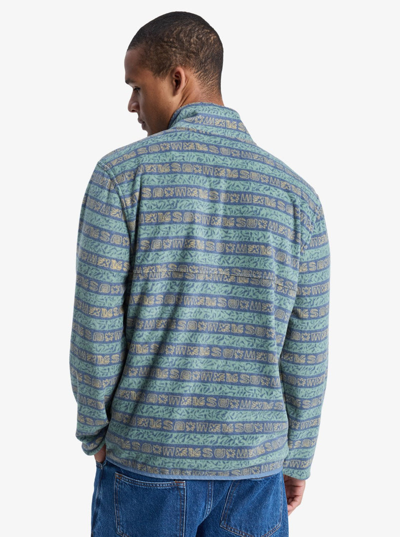 Load image into Gallery viewer, Quiksilver Men&#39;s No Destination Full Zip Fleece Granite Terra Stripe EQYPF03071-GGV6
