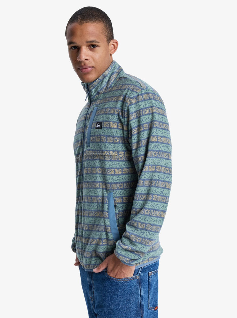 Load image into Gallery viewer, Quiksilver Men&#39;s No Destination Full Zip Fleece Granite Terra Stripe EQYPF03071-GGV6
