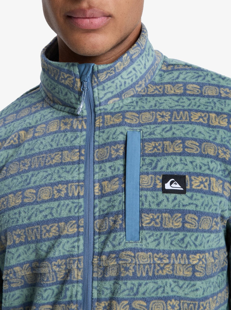 Load image into Gallery viewer, Quiksilver Men&#39;s No Destination Full Zip Fleece Granite Terra Stripe EQYPF03071-GGV6
