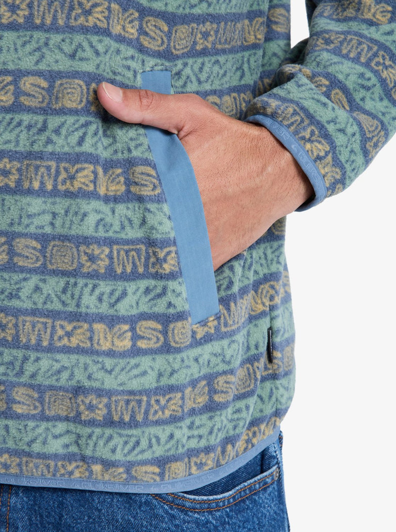 Load image into Gallery viewer, Quiksilver Men&#39;s No Destination Full Zip Fleece Granite Terra Stripe EQYPF03071-GGV6
