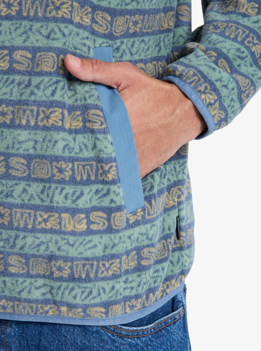 Quiksilver Men's No Destination Full Zip Fleece Granite Terra Stripe EQYPF03071-GGV6