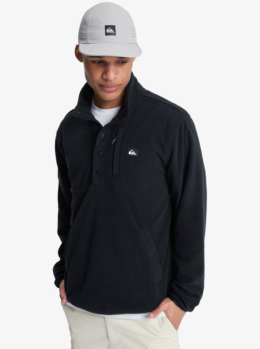 Quiksilver Men's No Destination Hs Half Opening With Snaps Micro Fleece Black EQYPF03072_KVJ0