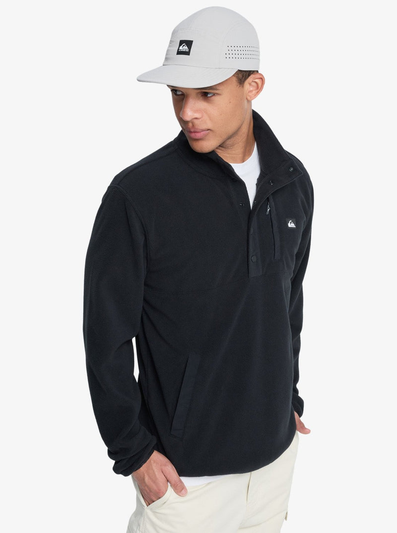 Load image into Gallery viewer, Quiksilver Men&#39;s No Destination Hs Half Opening With Snaps Micro Fleece Black EQYPF03072_KVJ0
