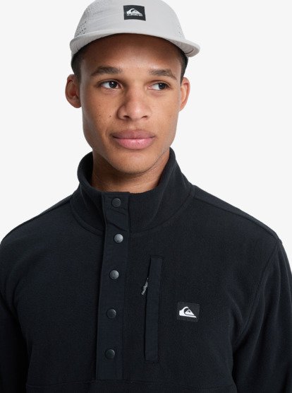 Load image into Gallery viewer, Quiksilver Men&#39;s No Destination Hs Half Opening With Snaps Micro Fleece Black EQYPF03072_KVJ0
