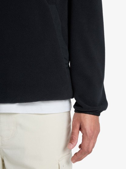 Quiksilver Men's No Destination Hs Half Opening With Snaps Micro Fleece Black EQYPF03072_KVJ0