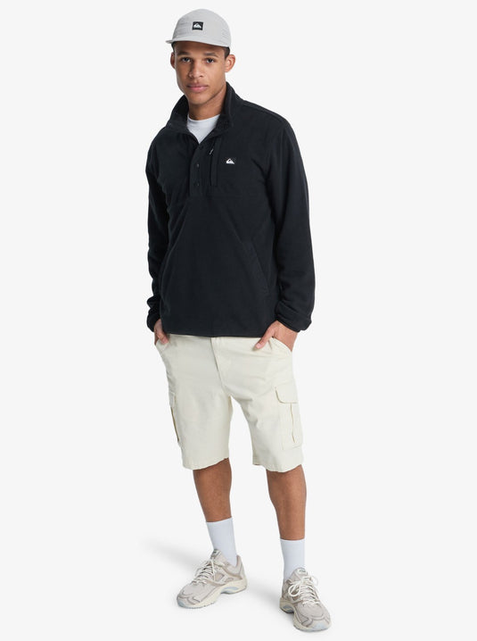 Quiksilver Men's No Destination Hs Half Opening With Snaps Micro Fleece Black EQYPF03072_KVJ0