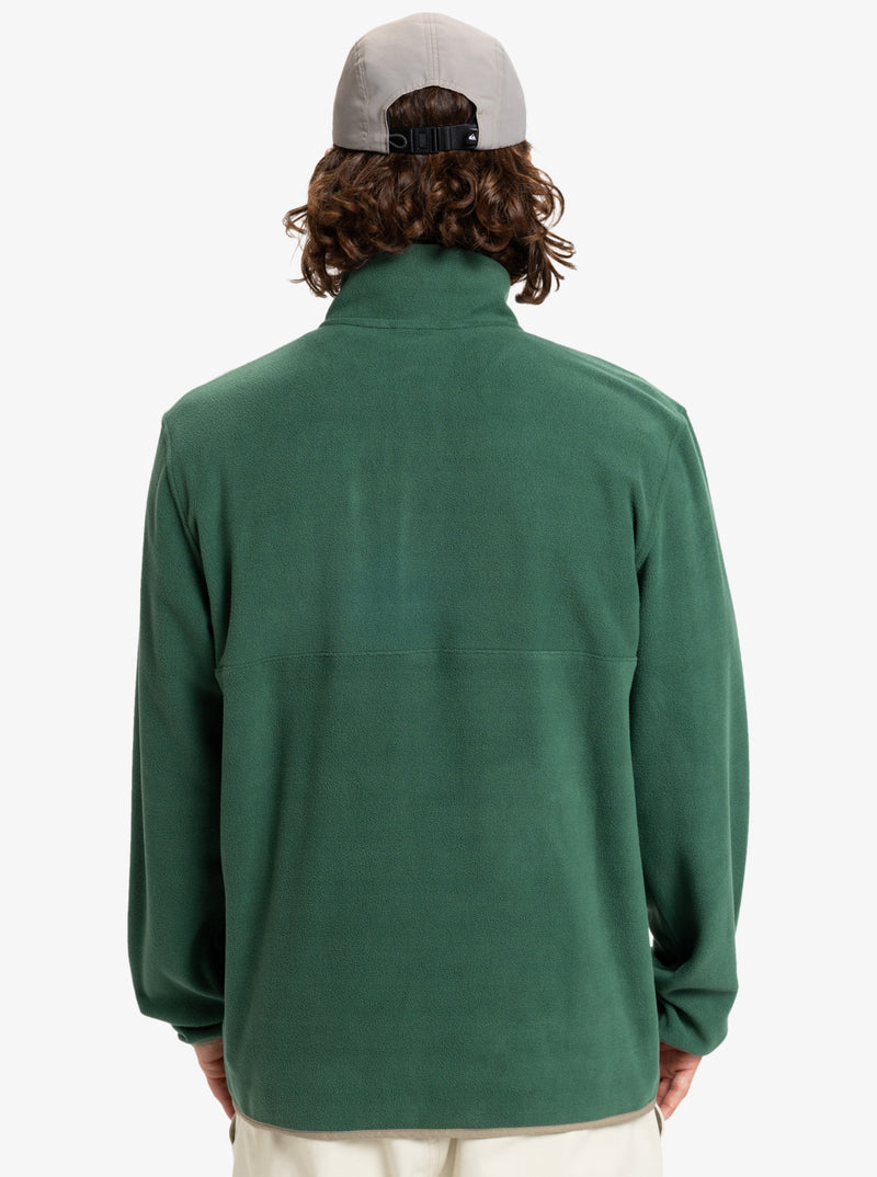 Load image into Gallery viewer, Quiksilver Men&#39;s No Destination Hs Half Opening With Snaps Micro Fleece Trekking Green EQYPF03072_TKR
