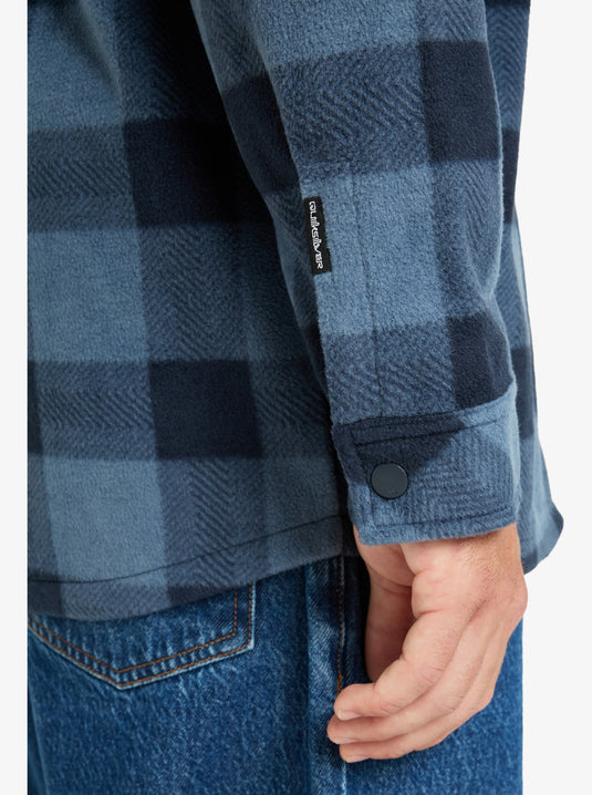 Quiksilver Men's Bering Strait Check Long Sleeve Shirt Fleece China Blue Northsea Plaid EQYPF03075-BND6