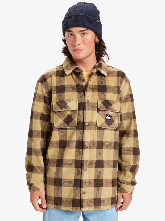 Quiksilver Men's Bering Strait Check Long Sleeve Check Shirt Sponge Northsea Plaid EQYPF03075-TKP6