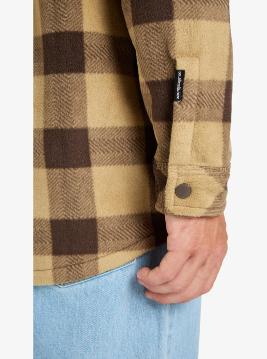 Quiksilver Men's Bering Strait Check Long Sleeve Check Shirt Sponge Northsea Plaid EQYPF03075-TKP6