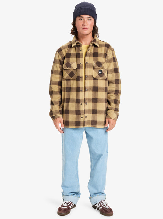 Quiksilver Men's Bering Strait Check Long Sleeve Check Shirt Sponge Northsea Plaid EQYPF03075-TKP6