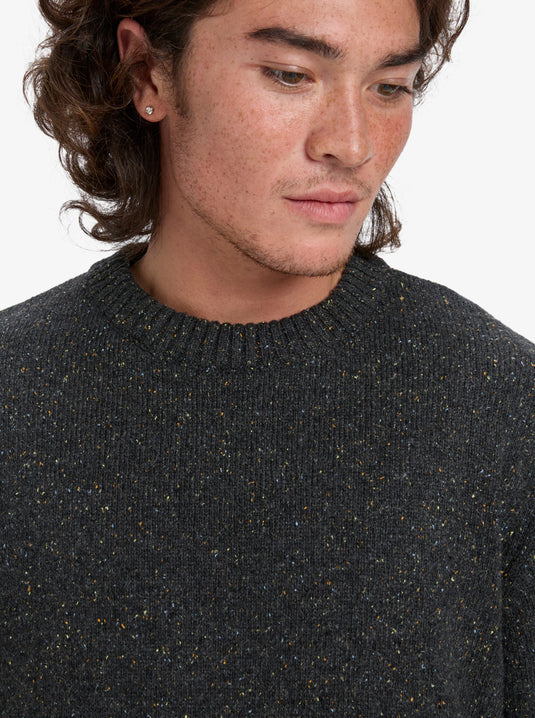Quiksilver Men's Slow Song Neppy Jumper Tarmac EQYSW03325-KTA0