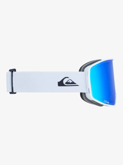 Quiksilver Men's Storm Mirror Lens S3 Goggles White/Blue EQYTG03218-WBN0