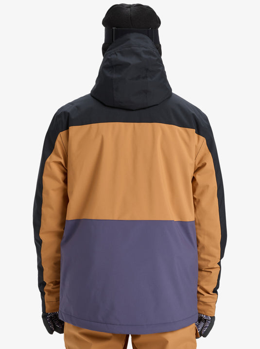 Quiksilver Men's Sycamore Block 20K Snow Jacket Almond EQYTJ03503-CMD0
