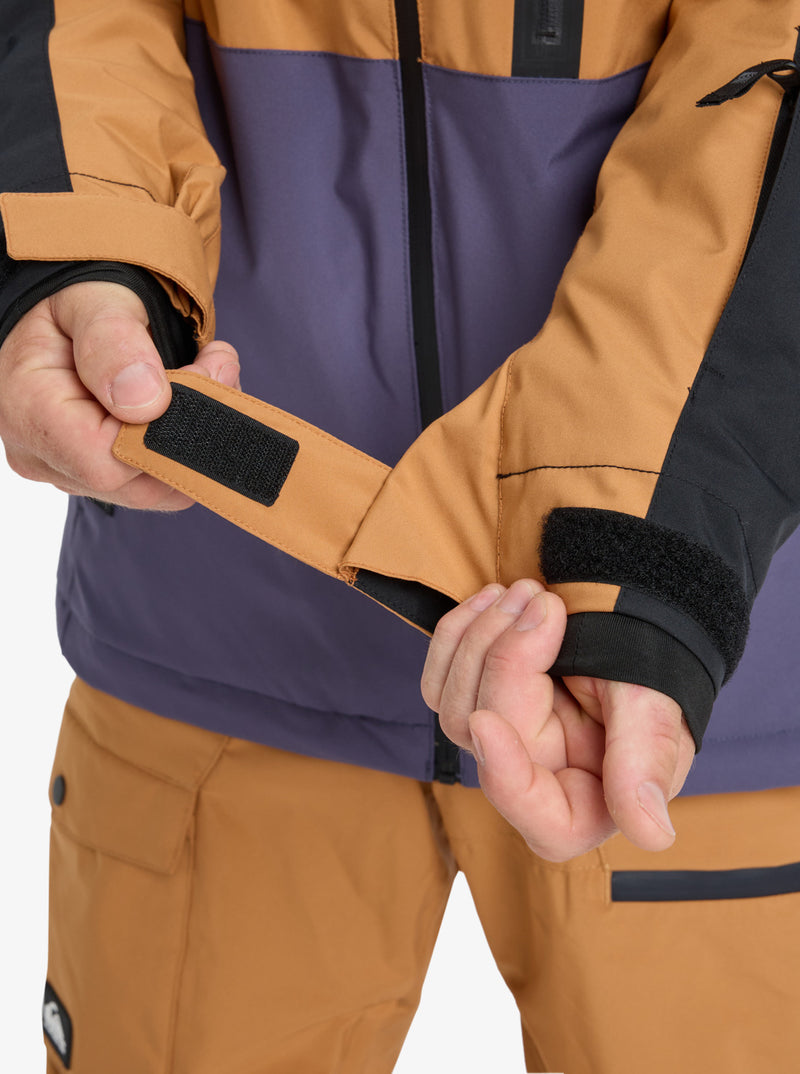 Load image into Gallery viewer, Quiksilver Men&#39;s Sycamore Block 20K Snow Jacket Almond EQYTJ03503-CMD0
