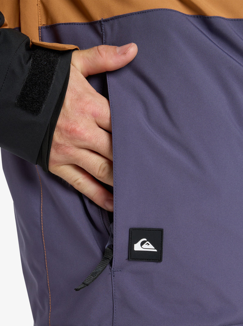 Load image into Gallery viewer, Quiksilver Men&#39;s Sycamore Block 20K Snow Jacket Almond EQYTJ03503-CMD0
