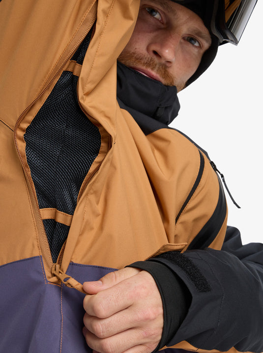 Quiksilver Men's Sycamore Block 20K Snow Jacket Almond EQYTJ03503-CMD0