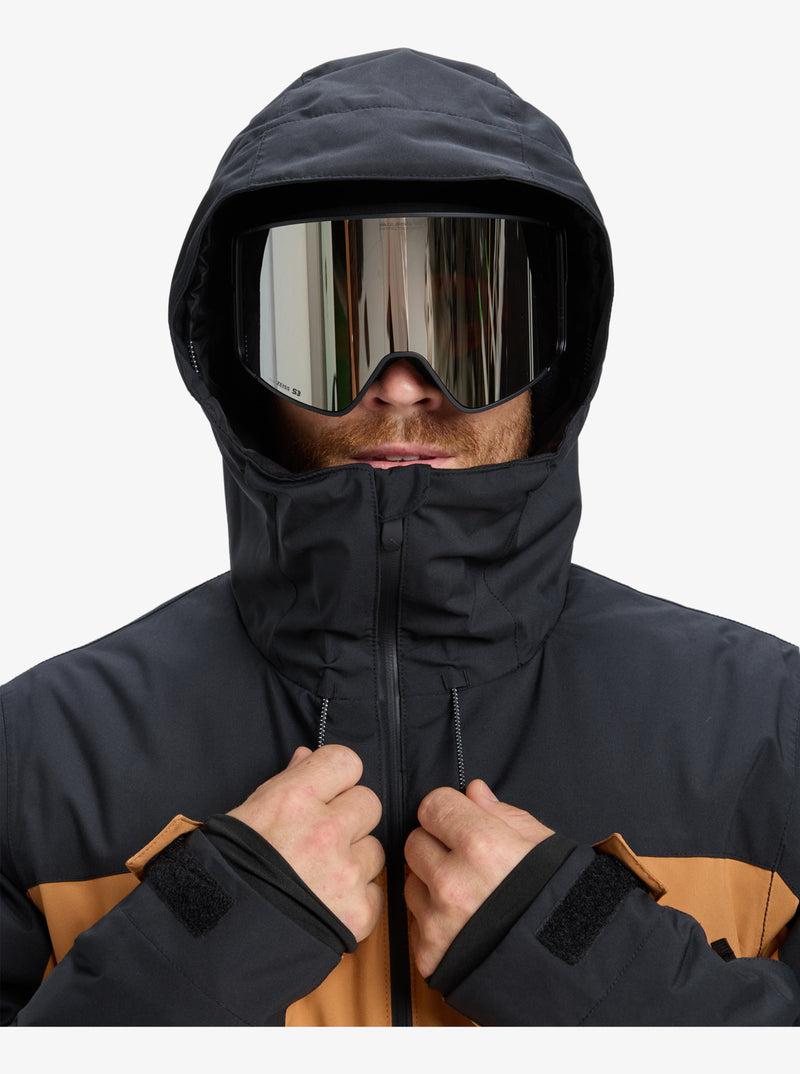 Load image into Gallery viewer, Quiksilver Men&#39;s Sycamore Block 20K Snow Jacket Almond EQYTJ03503-CMD0
