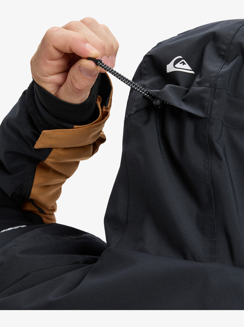 Load image into Gallery viewer, Quiksilver Men&#39;s Sycamore Block 20K Snow Jacket Almond EQYTJ03503-CMD0
