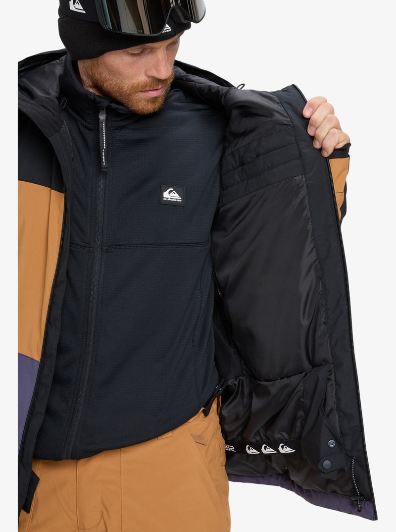 Load image into Gallery viewer, Quiksilver Men&#39;s Sycamore Block 20K Snow Jacket Almond EQYTJ03503-CMD0
